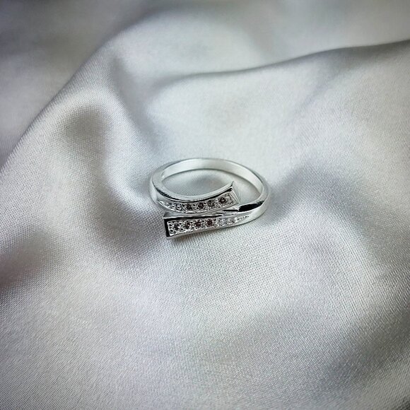 AAA Crystal Engagement Ring - Picture 1 of 3